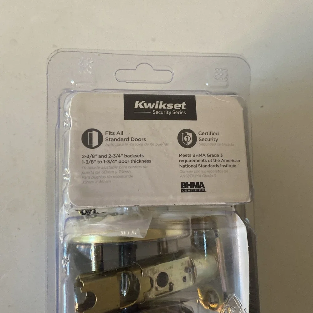Kwikset Polished Brass Privacy Door Knob Hardware Locking for Bedrooms Bathrooms